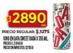 Supermercados DIA Dada vino en lata sweet oferta