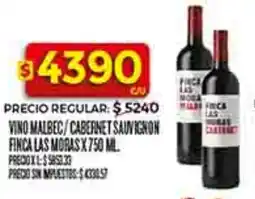 Supermercados DIA Finca las moras vino malbec/cabernet sauvignon oferta
