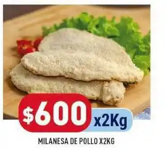 Supermercados Zeta Milanesa De Pollo X2kg oferta