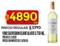 Supermercados DIA Blancalaris vino sauvignon oferta