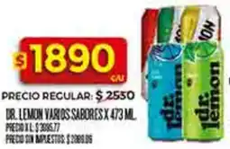 Supermercados DIA Dr. lemon varios sabores oferta