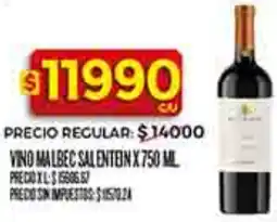 Supermercados DIA Salentein vino malbec oferta