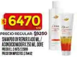 Supermercados DIA Dove shampoo uv repair oferta