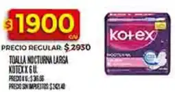 Supermercados DIA Kotex toalla nocturna larsa oferta