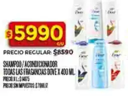 Supermercados DIA Dove shampoo/acondicionador oferta