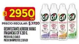 Supermercados DIA Cif desinfectante aerosol varias fragancias oferta