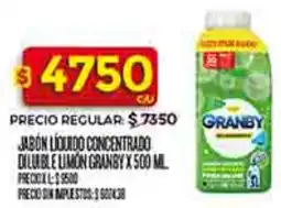 Supermercados DIA Granby jabón liquido concentrado oferta