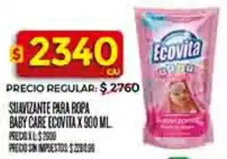 Supermercados DIA Ecovita suavizante para ropa baby care oferta