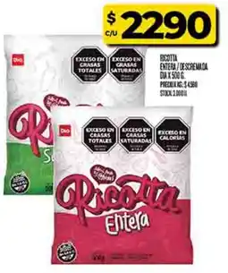 Supermercados DIA Dia ricotta entera oferta
