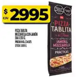 Supermercados DIA Dia pizza tablita muzzarella con jamon oferta