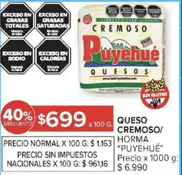 Carrefour Market Puyehué queso cremoso/horma oferta