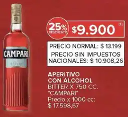 Carrefour Market Campari aperitivo con alcohol bitter oferta