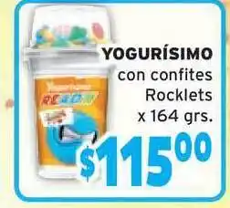 Unico Supermercados Yogurísimo Con Confites Rocklets X 164grs. oferta