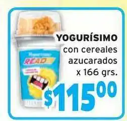 Unico Supermercados Yogurísimo Con Cereales Azucarados X 166grs. oferta