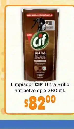 Unico Supermercados Cif Limpiador Ultra Brillo Antipolvo Dp X 380Ml. oferta