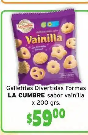 La Cumbre Galletitas Devertidas Formas Sabor Vainilla 200grs