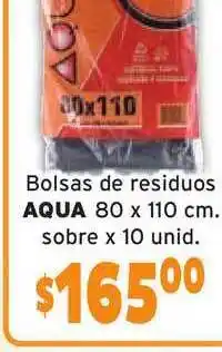 Unico Supermercados Aqua Bolsas De Residuos 80x 110cm sobre x 10 unid oferta