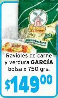 Unico Supermercados García Ravioles De Carne Y Verdura 750grs oferta