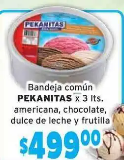 Bandeja Común Pekanitas Americana Chocolate Dulce De Leche Y Frutilla