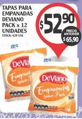 Supermercados Malambo Tapas Para Empanadas Deviano Pack X 12 Unidades oferta