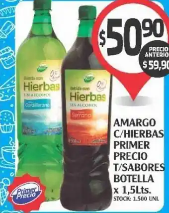 Supermercados Malambo Amargo C-hierbas Precio T-sabores Botella X1,5lts. oferta