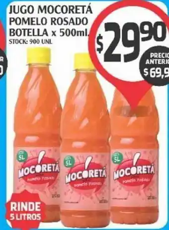 Supermercados Malambo Jugo Mocoretá Pomelo Rosado Botella X 500ml oferta
