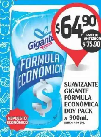 Supermercados Malambo Suavizante Gigante Fórmula Económico Doy Pack X 900ml. oferta