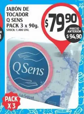 Jabón De Tocador Q Sens Pack 3 X 90g.