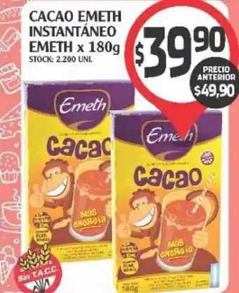 Supermercados Malambo Cacao Emeth Instantáneo Emeth x 180g oferta