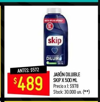 Changomas Jabón diluible skip x 500 ml oferta