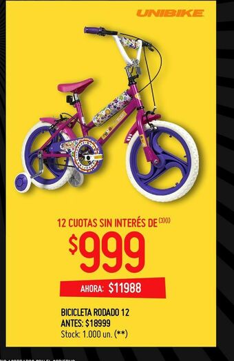 Changomas Bicicleta rodado 12 oferta