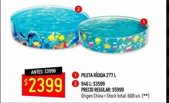 Changomas Pileta rígida 277 l oferta