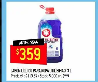 Changomas Jabón líquido para ropa utilísima x 3 l oferta