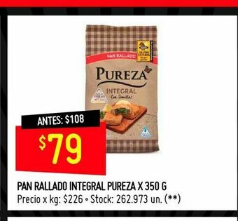 Changomas Pan rallado integral pureza x 350 g oferta