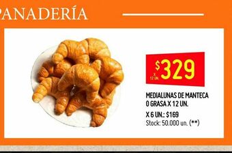 Changomas Medialunas de manteca o grasa x 12 un. oferta
