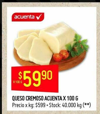 Changomas Queso cremoso acuenta x 100 g oferta