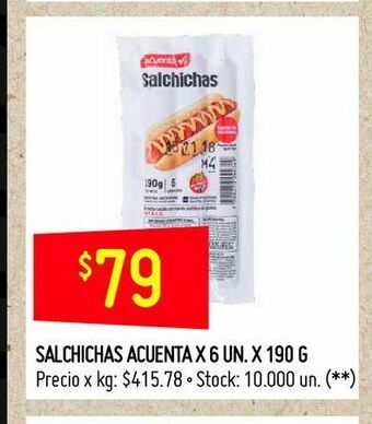 Changomas Salchichas acuenta x 6 un oferta