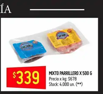 Changomas Mixto parrillero x 500 g oferta
