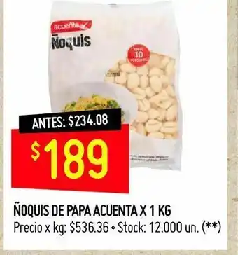 Changomas Ñoquis de papa acuenta x 1 kg oferta