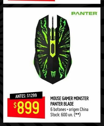 Changomas Mouse gamer monster panter blade oferta