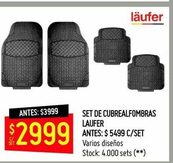 Changomas Set de cubrealfombras laufer oferta