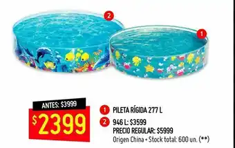 Walmart Pileta rigida 277l oferta