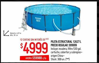 Walmart Pileta estructural 12627l oferta