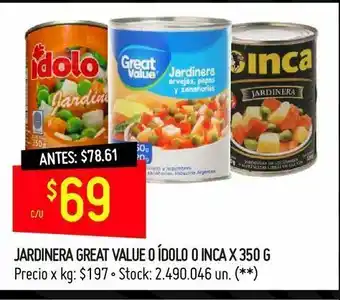 Walmart Ensalada jardinera great value 350g oferta