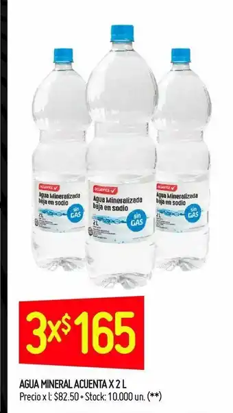 Walmart Agua mineral acuenta 2 l oferta