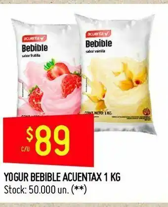 Walmart Yogur bebible acuenta 1 kg oferta