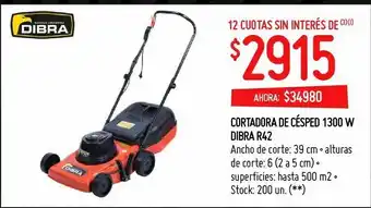 Walmart Cortadora de cesped 1300w dibra r42 oferta