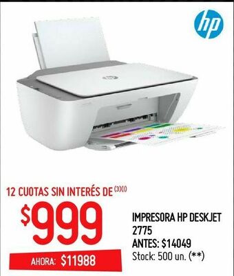Walmart Impresora hp deskjet 2775 oferta