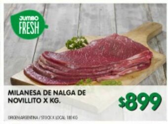 Jumbo Milanesa de nalga de novillito x kg oferta