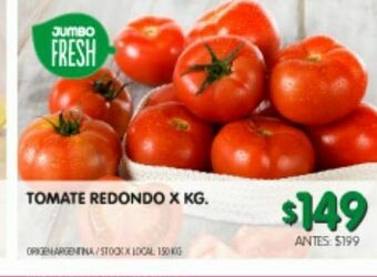 Jumbo Tomate redondo x kg oferta